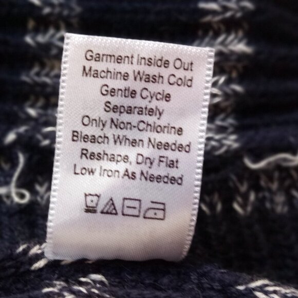 Coldwater Creek Navy & White Striped Boatneck Sweater L - Picture 7 of 7